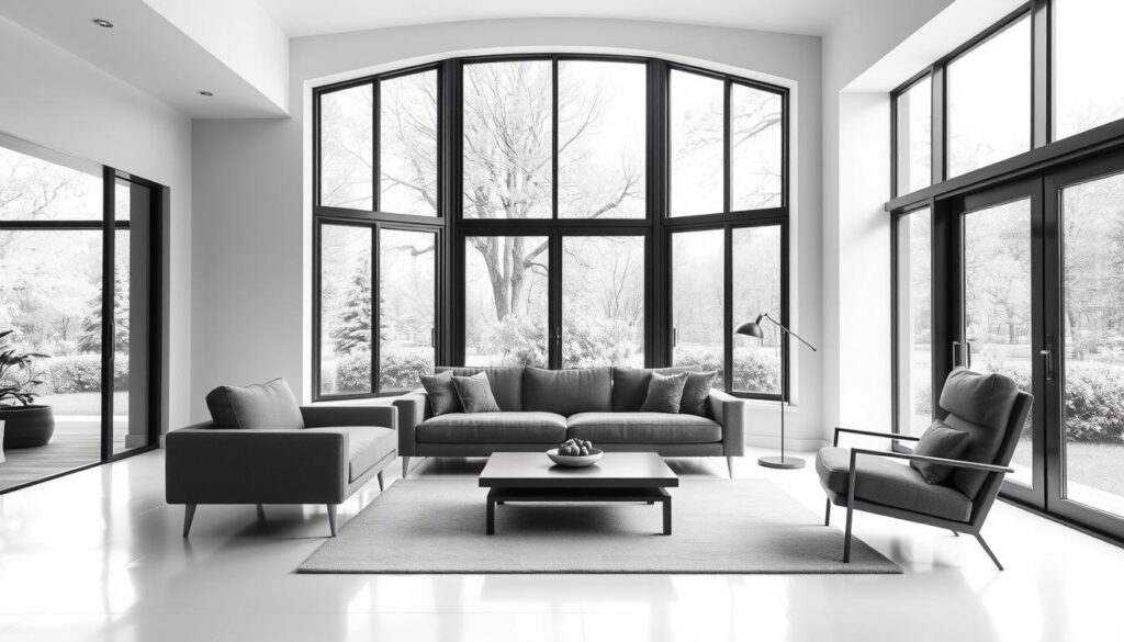 black and white home interior design