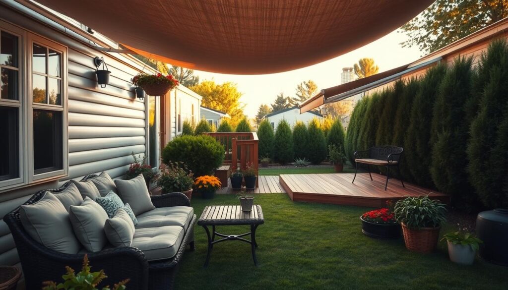 mobile home outdoor living space