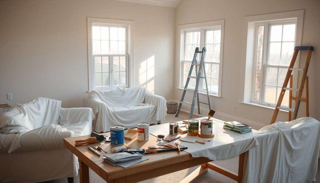 preparing home for painting