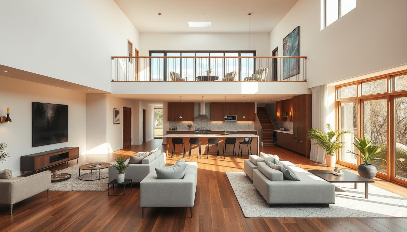 split level home interior