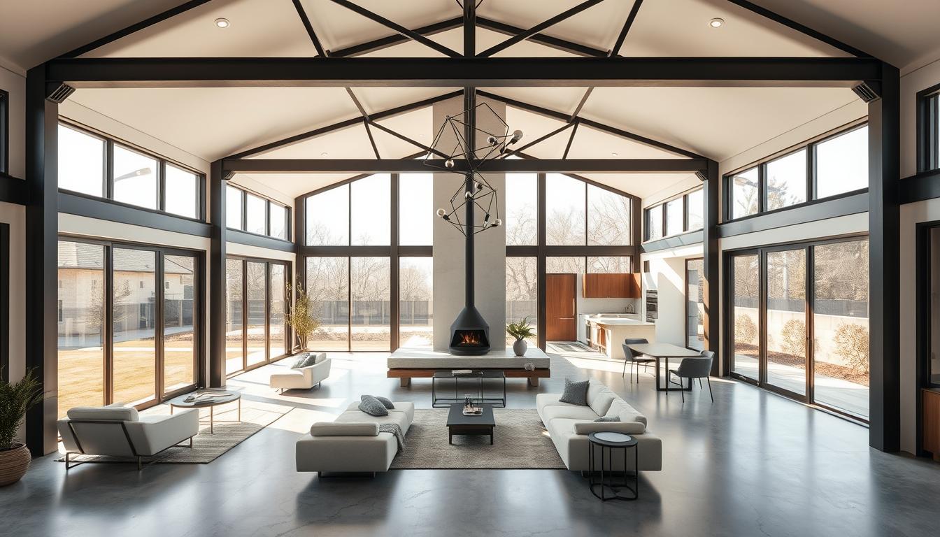 steel building homes interior